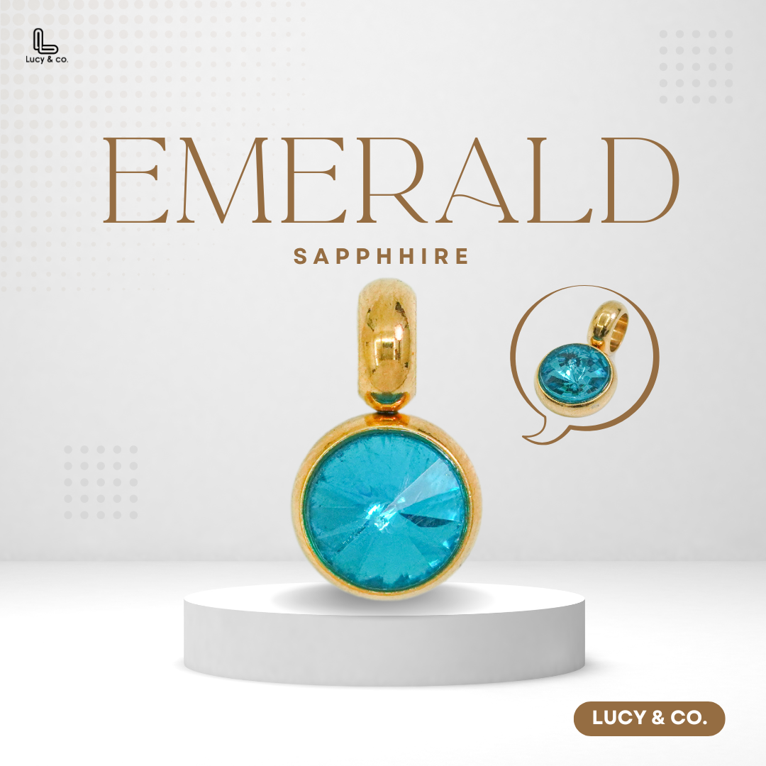 Emerald Shappire Charm