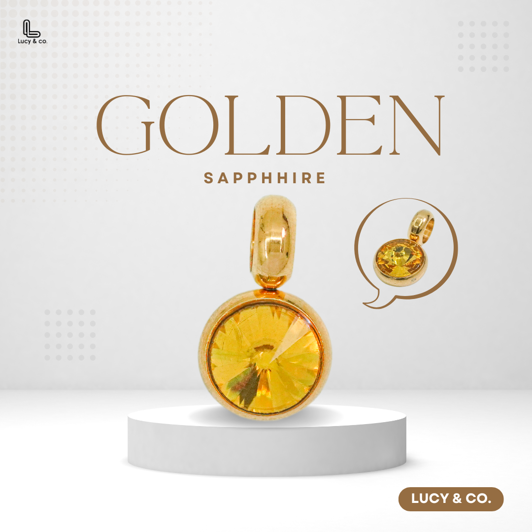 Golden Shappire Charm