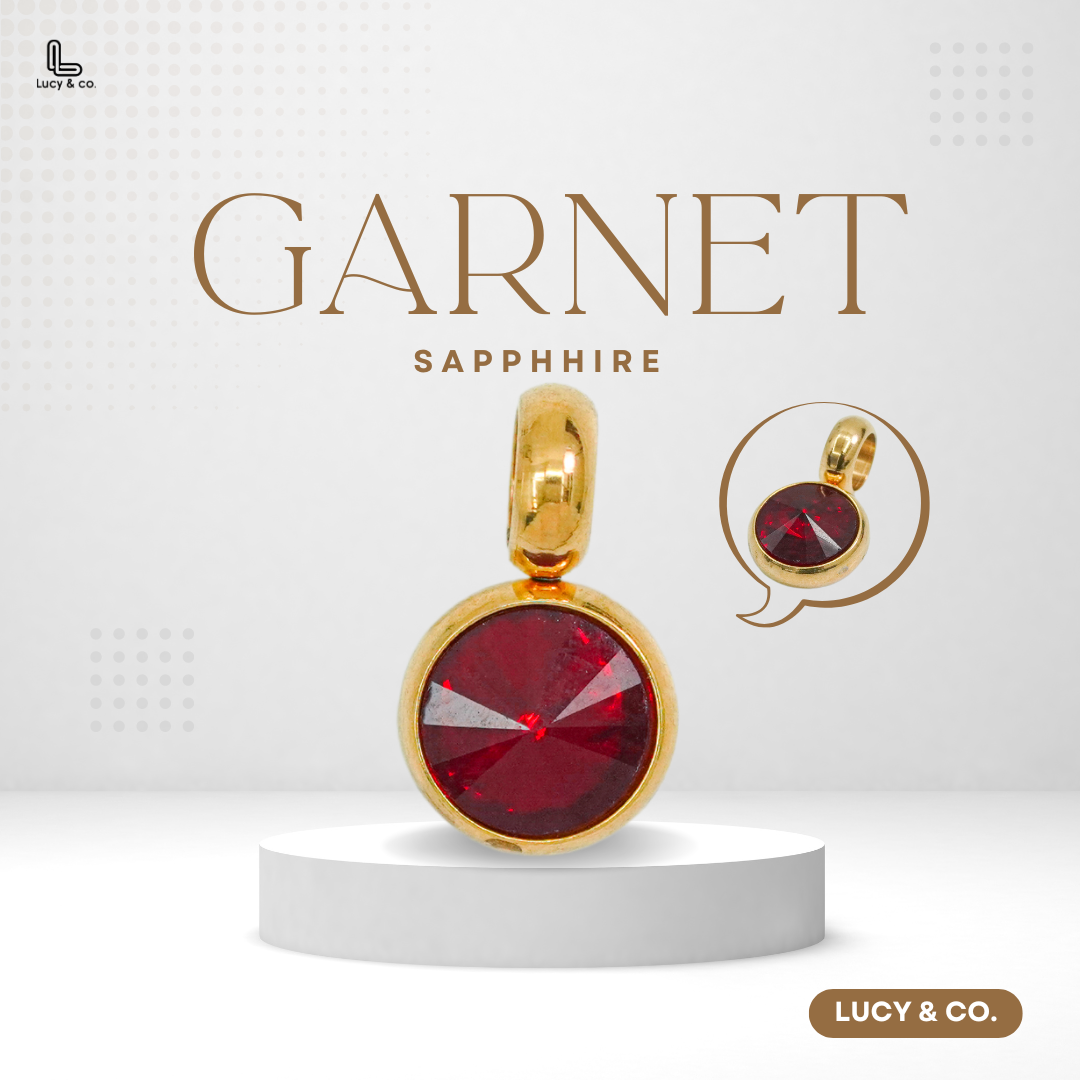 Garnet Shappire Charm